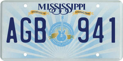 MS license plate AGB941