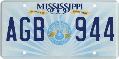 MS license plate AGB944
