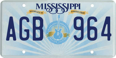 MS license plate AGB964
