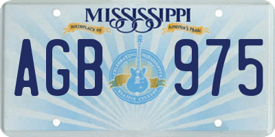 MS license plate AGB975
