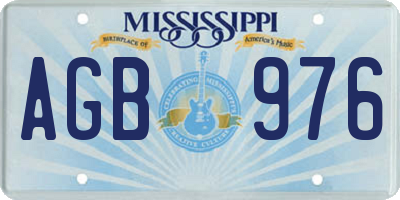 MS license plate AGB976