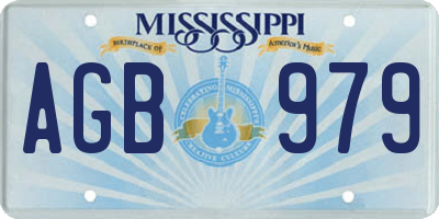 MS license plate AGB979