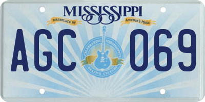MS license plate AGC069