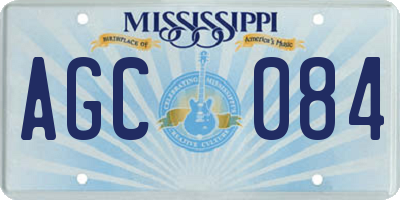 MS license plate AGC084