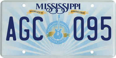 MS license plate AGC095
