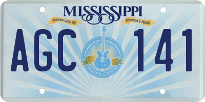 MS license plate AGC141