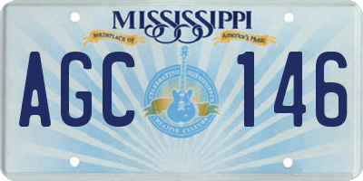 MS license plate AGC146