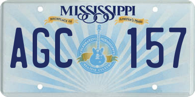MS license plate AGC157