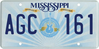 MS license plate AGC161