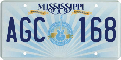 MS license plate AGC168