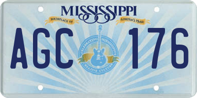 MS license plate AGC176