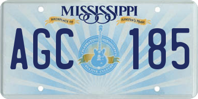 MS license plate AGC185