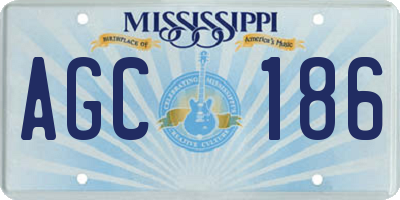 MS license plate AGC186