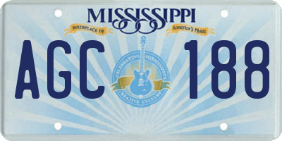 MS license plate AGC188