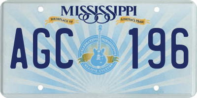 MS license plate AGC196