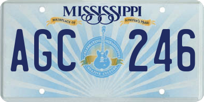 MS license plate AGC246