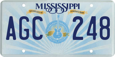 MS license plate AGC248