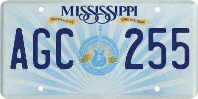 MS license plate AGC255