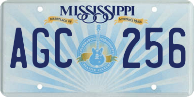 MS license plate AGC256