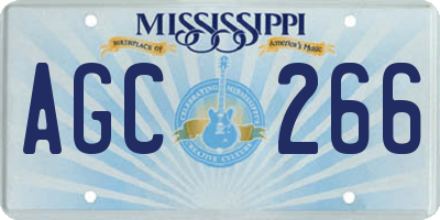 MS license plate AGC266