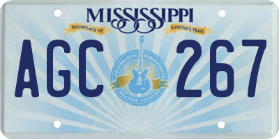 MS license plate AGC267