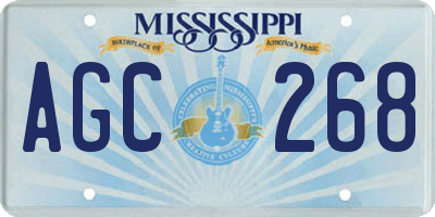 MS license plate AGC268