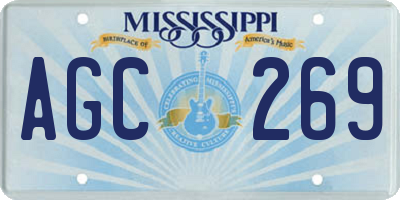 MS license plate AGC269