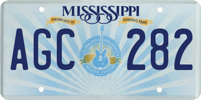 MS license plate AGC282