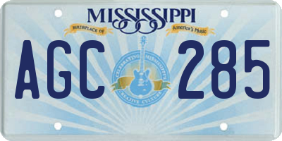 MS license plate AGC285