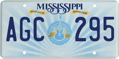 MS license plate AGC295