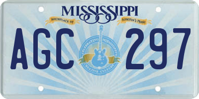 MS license plate AGC297