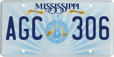 MS license plate AGC306