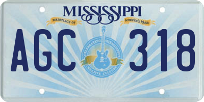 MS license plate AGC318