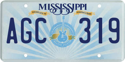 MS license plate AGC319