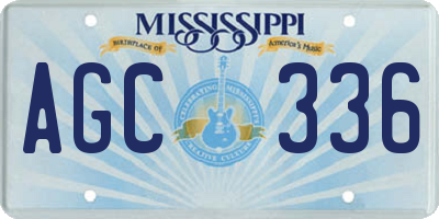 MS license plate AGC336