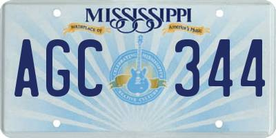 MS license plate AGC344