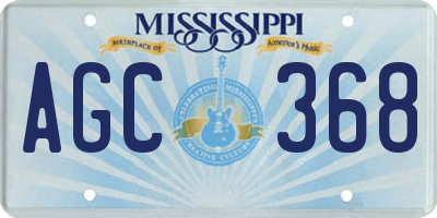 MS license plate AGC368