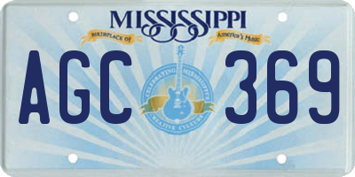 MS license plate AGC369