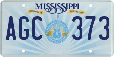 MS license plate AGC373