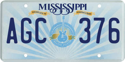 MS license plate AGC376