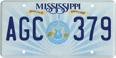 MS license plate AGC379
