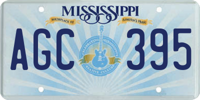MS license plate AGC395