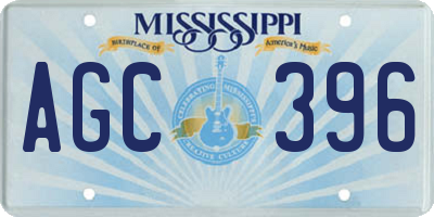 MS license plate AGC396