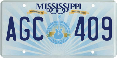 MS license plate AGC409