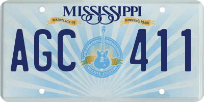 MS license plate AGC411
