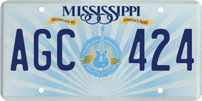MS license plate AGC424