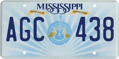 MS license plate AGC438