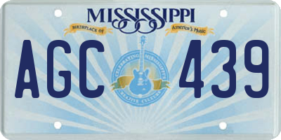 MS license plate AGC439