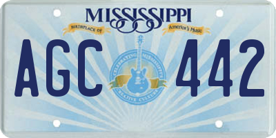 MS license plate AGC442