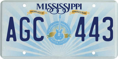 MS license plate AGC443